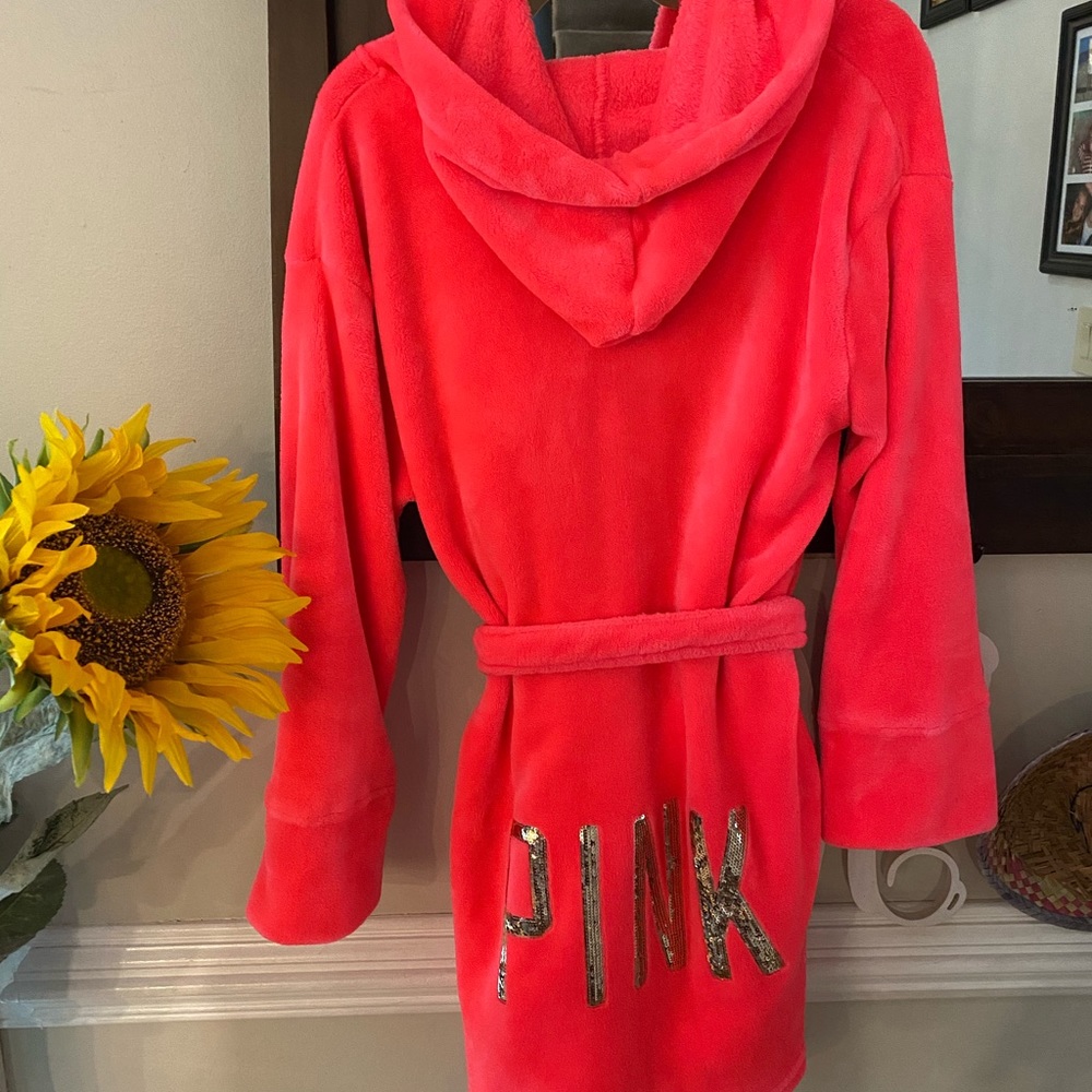 Victoria secret pink sequin back robe